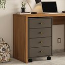 Ver imagem 7 de Gaveteiro Office Presence Com Rodizios 29110 Grafito Demobile