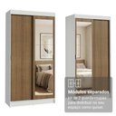 Ver imagem 7 de Conjunto 2 Guarda Roupas 4 Portas de Correr Tokio MDP Branco-Rustic Madesa
