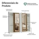 Ver imagem 6 de Conjunto 2 Guarda Roupas 4 Portas de Correr Tokio MDP Branco-Rustic Madesa