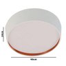 Plafon de Sobrepor Modelo Ravena Branco/cobre Tualux - 2
