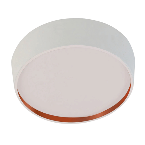 Plafon de Sobrepor Modelo Ravena Branco/cobre Tualux