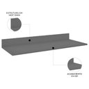 Ver imagem 3 de Tampo para Balcão de Cozinha 100cm Mdp Cinza - Lumil