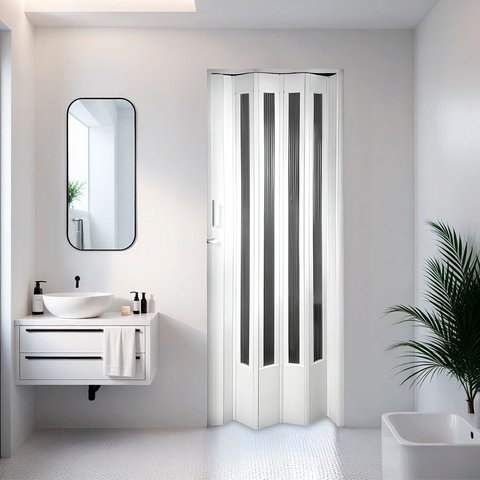 Porta Sanfonada de PVC 210cm x 72cm Plastporta BCF