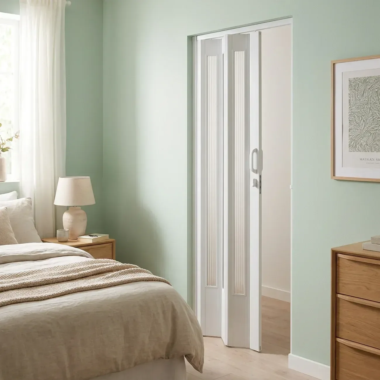 Porta Sanfonada de PVC 210cm x 72cm Plastporta Bcf Branco