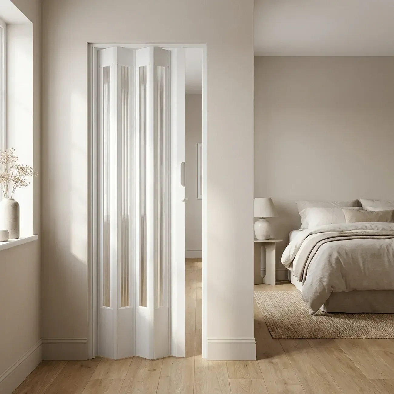 Ver imagem 1 de Porta Sanfonada de PVC Translucido 210cm x 96cm Plastporta Bcf Branco