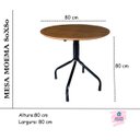 Ver imagem 7 de Jogo de Moema 80x80 Imbuia com 4 Cadeiras Rattan Preta