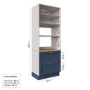 Ver imagem 3 de Torre Quente 2 Portas 2 Gavetas 2 Nichos para Forno e Microondas Arizona CabeCasa MadeiraOriginals