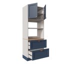 Ver imagem 7 de Torre Quente Planejada 2 Portas 2 Gavetas 2 Nichos para Forno e Microondas Arizona CabeCasa MadeiraOriginals a