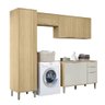 Lavanderia Completa Glória 8 Portas 2 Gavetas Castanho/off White - Mx Móveis - 2