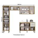 Ver imagem 4 de Lavanderia Completa Glória 8 Portas 2 Gavetas Castanho/off White - Mx Móveis