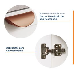 Torre Quente 2 Portas 2 Gavetas 2 Nichos para Forno e Microondas Arizona CabeCasa MadeiraMadeira - 4