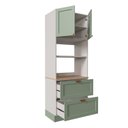 Ver imagem 7 de Torre Quente Planejada 2 Portas 2 Gavetas 2 Nichos para Forno e Microondas Arizona CabeCasa MadeiraOriginals V