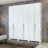 Guarda-roupas Alonzo 6 Portas S/esp e C/pes Pvc Branco 2.3 Móveis Lopas - 2