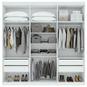 Guarda-roupas Alonzo 6 Portas S/esp e C/pes Pvc Branco 2.3 Móveis Lopas - 3