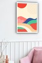 Ver imagem 2 de Quadro Decorativo Abstrato Cores Ondas - 70x50cm:moldura Branca