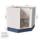 Ver imagem 3 de Balcão de Canto Oblíquo Sem Tampo Arizona CabeCasa MadeiraOriginals