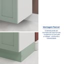 Ver mais imagens de Balcão de Canto Oblíquo Planejado sem Tampo Arizona CabeCasa MadeiraOriginals Verde/Branco/Menta