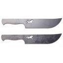 Ver imagem 2 de 3x Lâmina para Faca Modelo Churrasco Aço Carbono Cavalo Laser