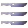 3x Lâmina Para Faca Modelo Churrasco Aço Carbono Cavalo Laser - 1