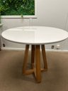 Ver imagem 7 de Mesa de Jantar Redonda 4 Lugares Vidro MDF Livia Piccola Âmbar Off White