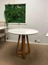 Ver imagem 6 de Mesa de Jantar Redonda 4 Lugares Vidro MDF Livia Piccola Âmbar Off White