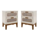 Ver imagem 1 de Kit Duas Mesas de Cabeceira Linha Santorini 45cm Off
