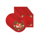 Ver imagem 2 de Kit Sousplat + Guardanapo Natal Trenó Nsw 8 Peças com Base