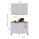 Ver imagem 4 de Armário Cozinha Modulada Compacta Americana 100% MDF 120cm Provence Multimóveis Crink-CPT002