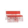 Kit 10 Cadeiras Fixa Multiuso Niala Plaxmetal Nr17 Vermelho - 2