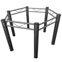 Ver imagem 3 de Pé Mesa de Jantar Sextavada Base de Mesa de Jantar Sextavada Tubular em Aço Base Cozinha Ql