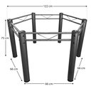 Ver imagem 4 de Pé Mesa de Jantar Sextavada Base de Mesa de Jantar Sextavada Tubular em Aço Base Cozinha Ql