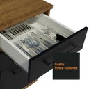 Ver mais imagens de Armário de Cozinha Compacta 280cm Rustic/Preto Agata Madesa 02