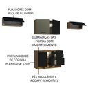 Ver imagem 5 de Armário de Cozinha Compacta 280cm Rustic/Preto Agata Madesa 02