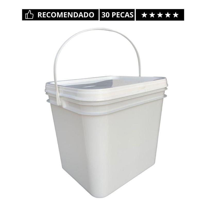 Balde 3l Retang Tampa Lacre P Concreto Reforçado-30 Un - 1