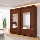 Ver imagem 1 de Guarda-Roupa Casal Elise 2 Portas de Correr 4 Gavetas com 2 Espelhos e Pés Pm Home