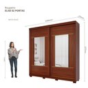 Ver imagem 3 de Guarda-Roupa Casal Elise 2 Portas de Correr 4 Gavetas com 2 Espelhos e Pés Pm Home