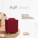 Ver mais imagens de Puff Decorativo Urban Corino para Sala Quarto Hall de Entrada Compacto Assento Extra Bordô