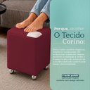 Ver imagem 7 de Puff Decorativo Urban Corino para Sala Quarto Hall de Entrada Compacto Assento Extra Bordô