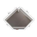 Ver imagem 5 de Balcão de Canto Oblíquo Planejado Arizona CabeCasa MadeiraOriginals Cinza/Branco