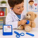 Ver imagem 5 de Kit Médico Infantil de Doutor Brinquedo Educativo com Acessórios Enfermagem Profissões para Crianças