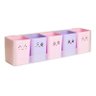 Kit com 5 Porta Objetos Doçura Rosa e Roxo - Dello - 2