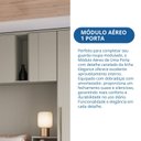 Ver imagem 6 de Módulo Guarda-Roupa Aéreo 1 Porta Elegance Cinza/Níquel