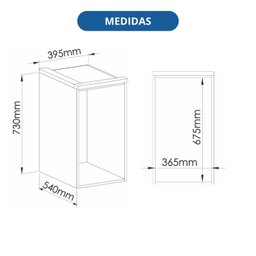 Módulo Guarda-roupa Aéreo 1 Porta Elegance - 3