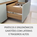 Ver imagem 5 de Cozinha Modulada 9 Peças Canto 12 Portas e 8 Gavetas Ripado Rainha 100 Mdf