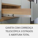 Ver imagem 3 de Cozinha Modulada 9 Peças Canto 12 Portas e 8 Gavetas Ripado Rainha 100 Mdf