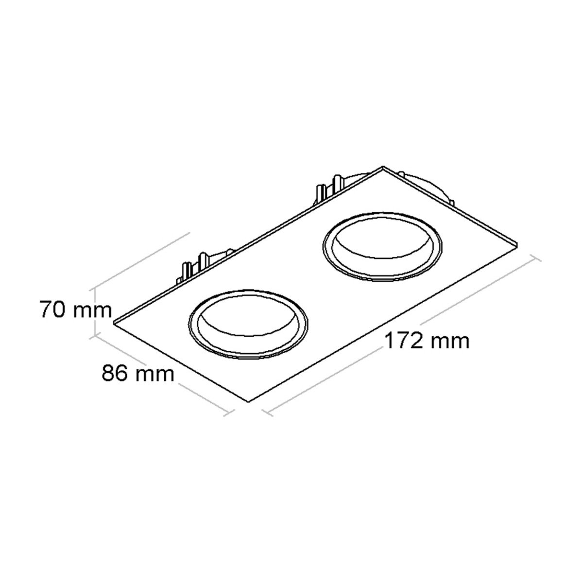 Embutido Spot Dicroica Duplo Mr16 Branco Bl1084/2 Bella Luce - 3