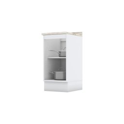 Cozinha Compacta 6 Peças com Aéreo para Micro-Ondas Emily Espresso Móveis - 17