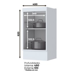 Cozinha Compacta 6 Peças com Aéreo para Micro-Ondas Emily Espresso Móveis - 18