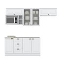 Ver imagem 2 de Cozinha Compacta 6 Peças com Aéreo para Micro-Ondas Emily Espresso Móveis