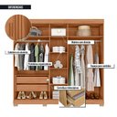Ver imagem 4 de Guarda Roupa Casal 5 Portas 2 Gavetas Marta Marrom Caemmun